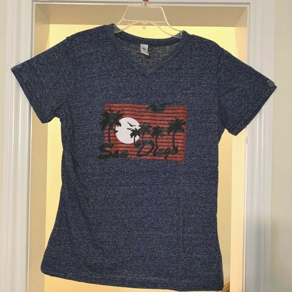 GS of SD Tops - Ladies San Diego Hometown City Women's Graphic T-Shirt - Souvenir size Large L